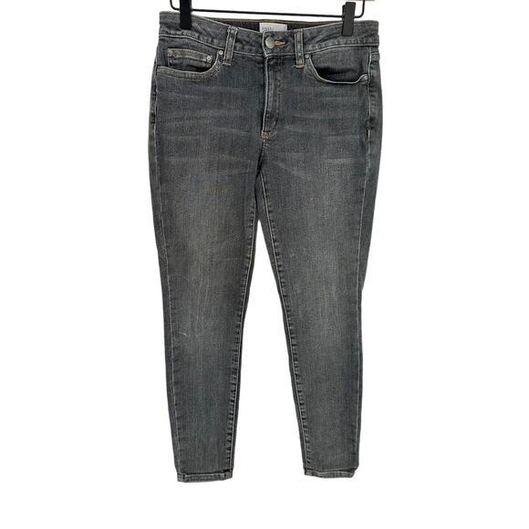 Daily Ritual 5 Pocket Skinny Jean Gray Ankle Length Mid Rise Stretch 28 Short - Picture 1 of 12